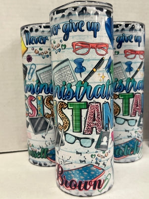 20 ounce skinny CUSTOMIZED tumblers