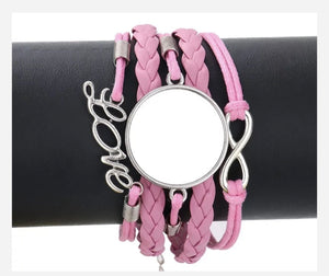 “FOR CRAFTERS ONLY” Sublimation Braided Heart & Infinity Love Bracelets